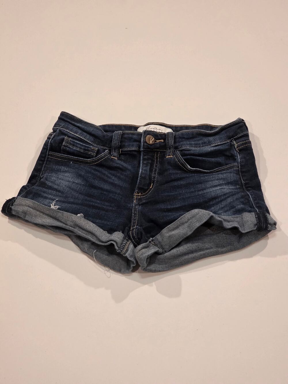 KanCan Womens Jean Shorts Dark Denimn 25s